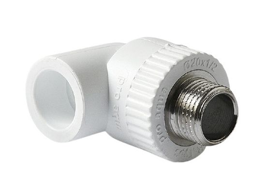 Угольник комбинированный Pro Aqua 20х1/2" НР с наружной резьбой полипропиленовый