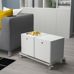 IKEA INVALLNING  (ИКЕА ИНВАЛЛНИНГ)  -  Тележка для коробок белая, 68x39 см