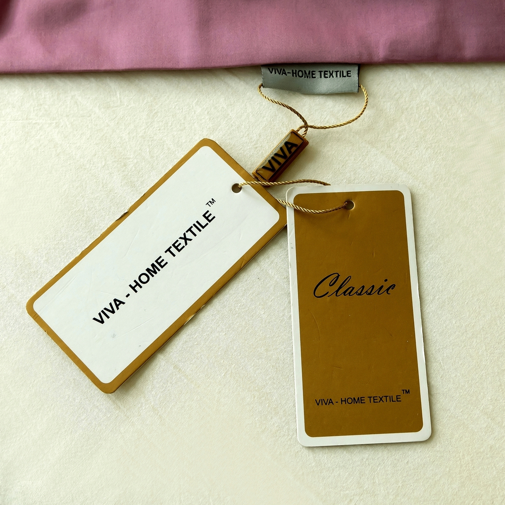 Комплект постельного белья Однотонный Сатин Премиум широкий кант OCPK021