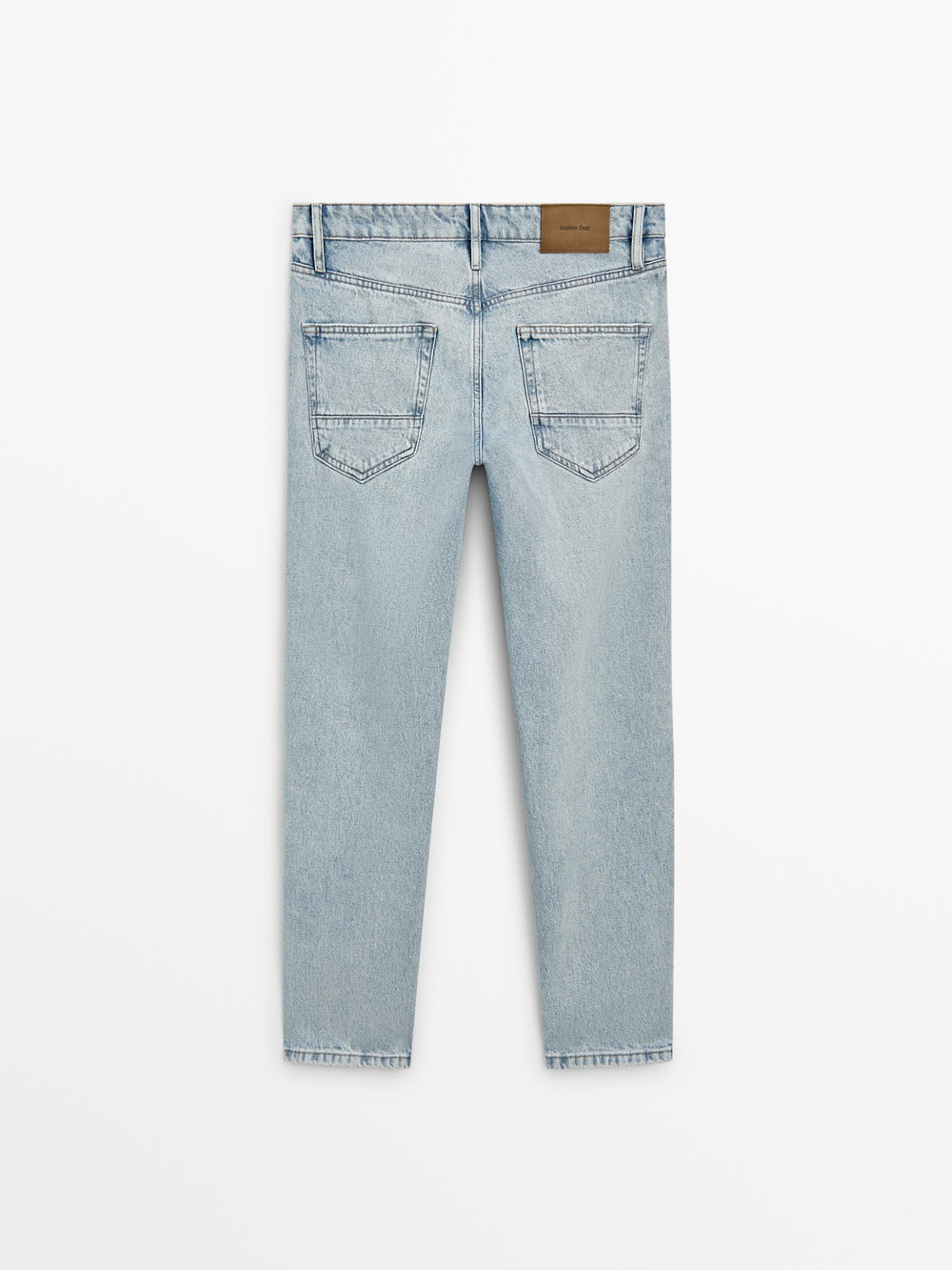 Massimo Dutti Укороченные джинсы зауженного кроя, светло-голубой