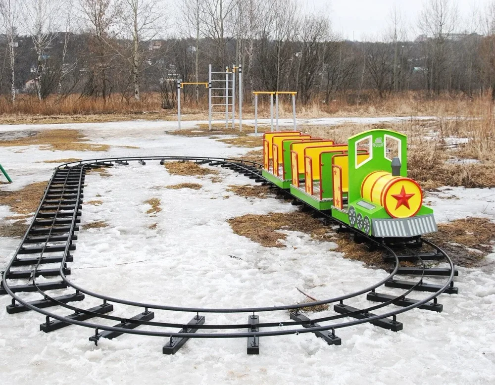 Детская железная дорога «ЗВЕЗДОЧКА» для парка (с крышей)