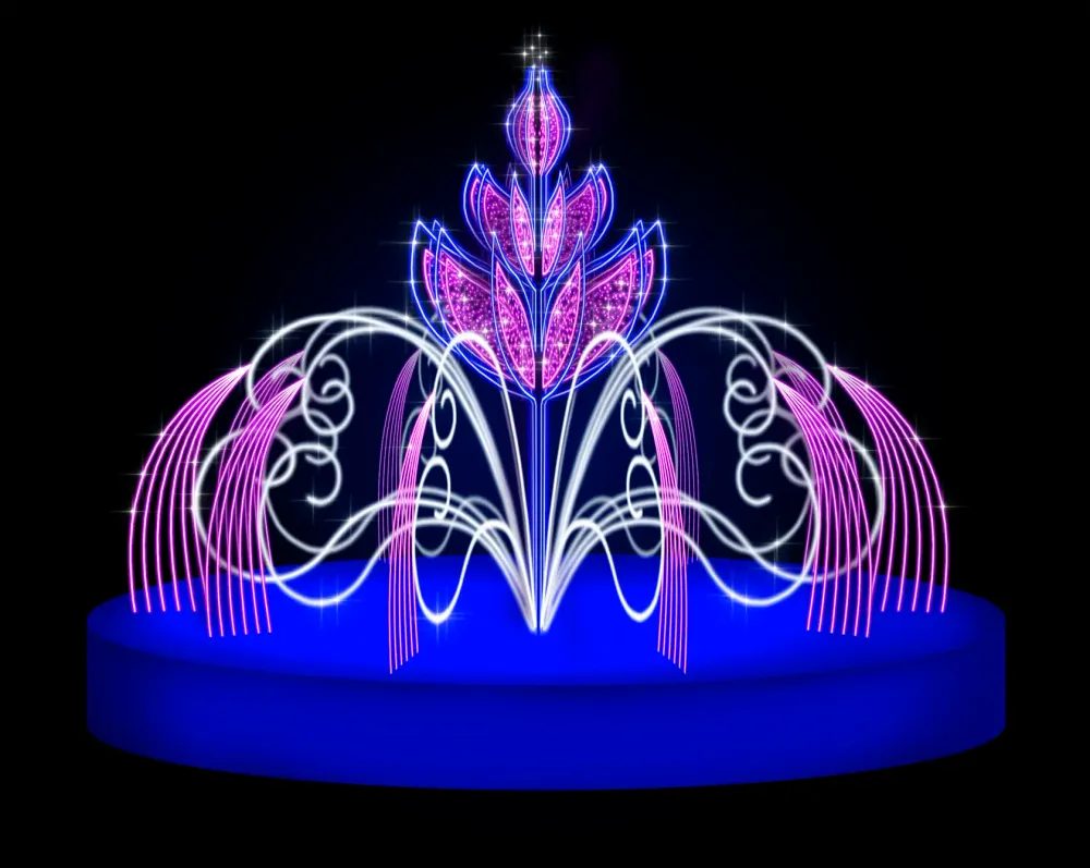 Светящийся фонтан "Морозный цветок"