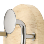 Вешалка настенная melody, 2 крючка, натуральное дерево/никель