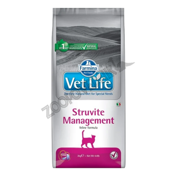 Farmina Vet Life Cat Struvite Management Лечебный сухой корм для кошек для лечения и профилактики рецидивов мочекаменной болезни и идиопатического цистита 2 кг