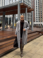 Пальто Джонни серый