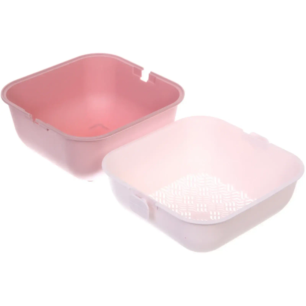 Дуршлаг пластиковый «SEGRETO» 23*23*12см пыльная роза