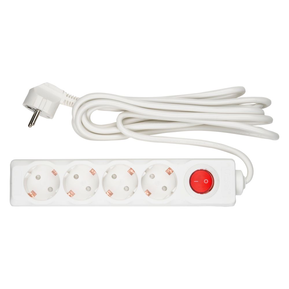 S-GCD4-3B Удлинитель Uniel серии Стандарт. с-з. 4 гн.. шнур 3 м. выкл.