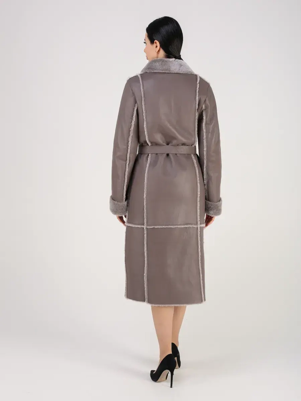 Дубленка зимняя натуральная длинная