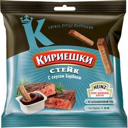 Сухарики Кириешки 60г + соус HEINZ в ас.