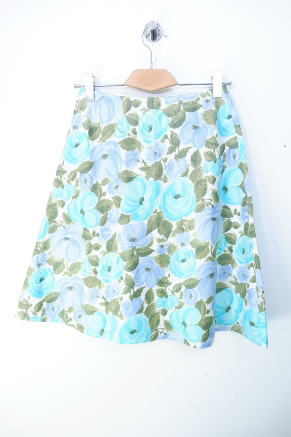 Юбка с принтом цветов 44 размер