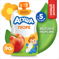 Пюре Агуша яблоко-персик 90г с 5 месяцев