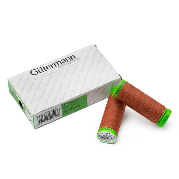 Нитки для тонких тканей Gutermann Extra Fine 150 (200 метров), 5 кат. | 847 медно-коричневый