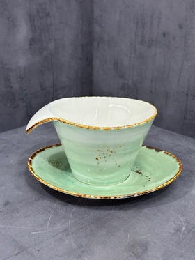 Блюдце Organica Green 18,5*15 см к бульонной чашке арт.81223075 P.L. Proff Cuisine