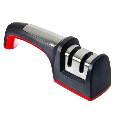 Ножеточка универс, нержавеющая сталь, полипропилен, 19х5х9 см, 884-023