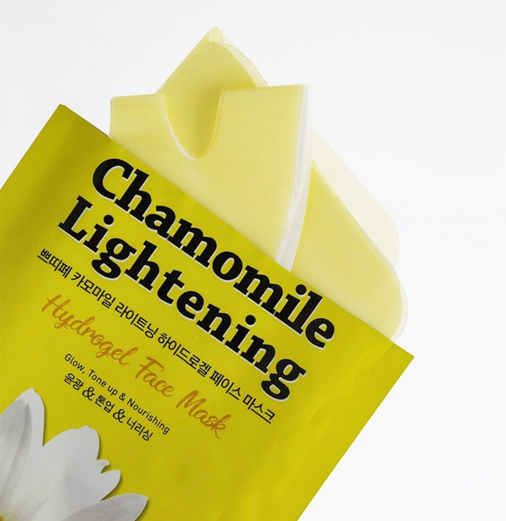 Petitfee Маска гидрогелевая с ромашкой - Chamomile lightening hydrogel face mask, 32г, шт