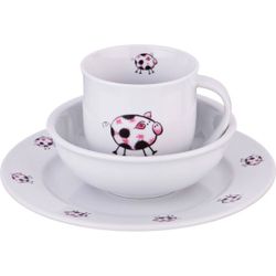 НАБОР ПОСУДЫ НА 1 ПЕРСОНУ 3 ПР.: КРУЖКА 300МЛ+ТАРЕЛКА 21,5СМ + САЛАТНИК 15СМ.