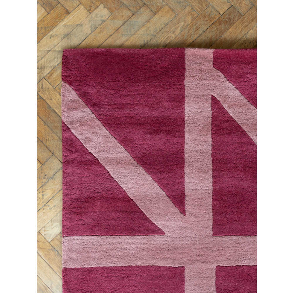 Ковер шерстяной ручной работы geometric dance бордового цвета, 200х280 см