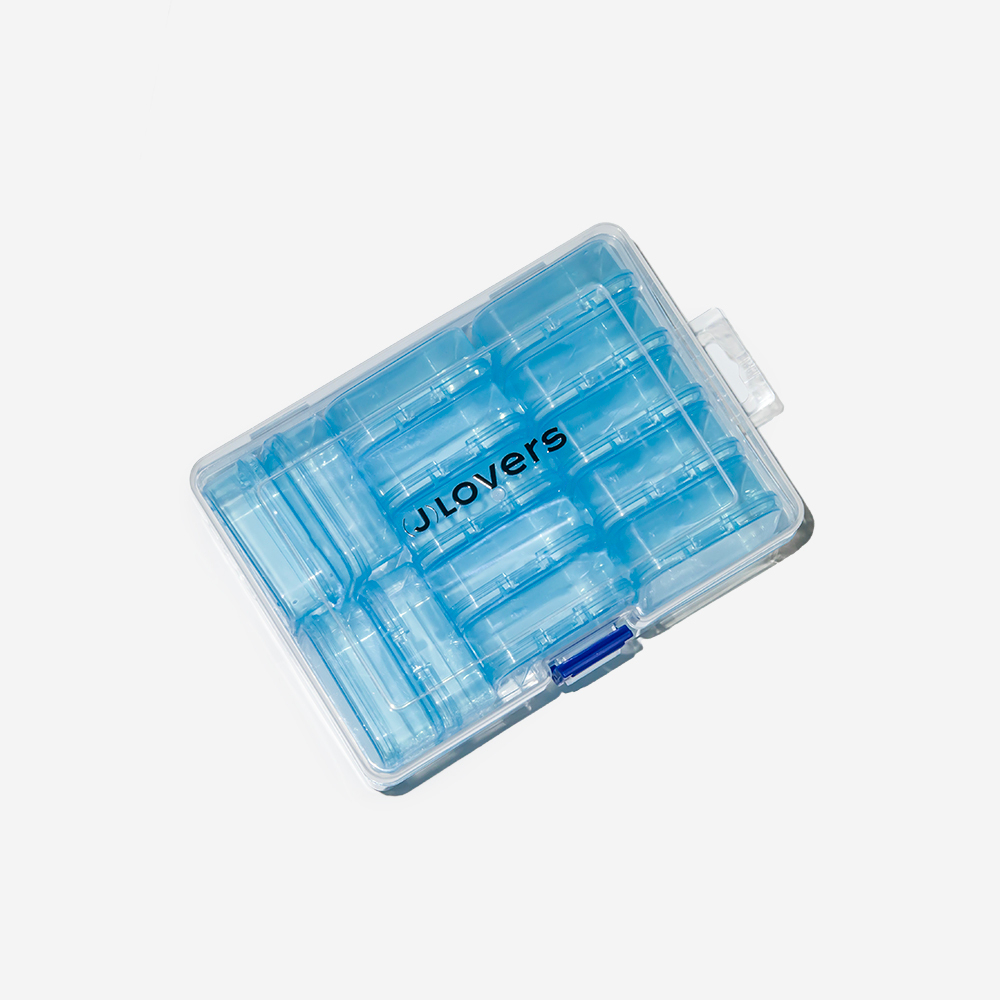 Бокс для хранения 15*11см, 14 отсеков, оттенок "Голубой"