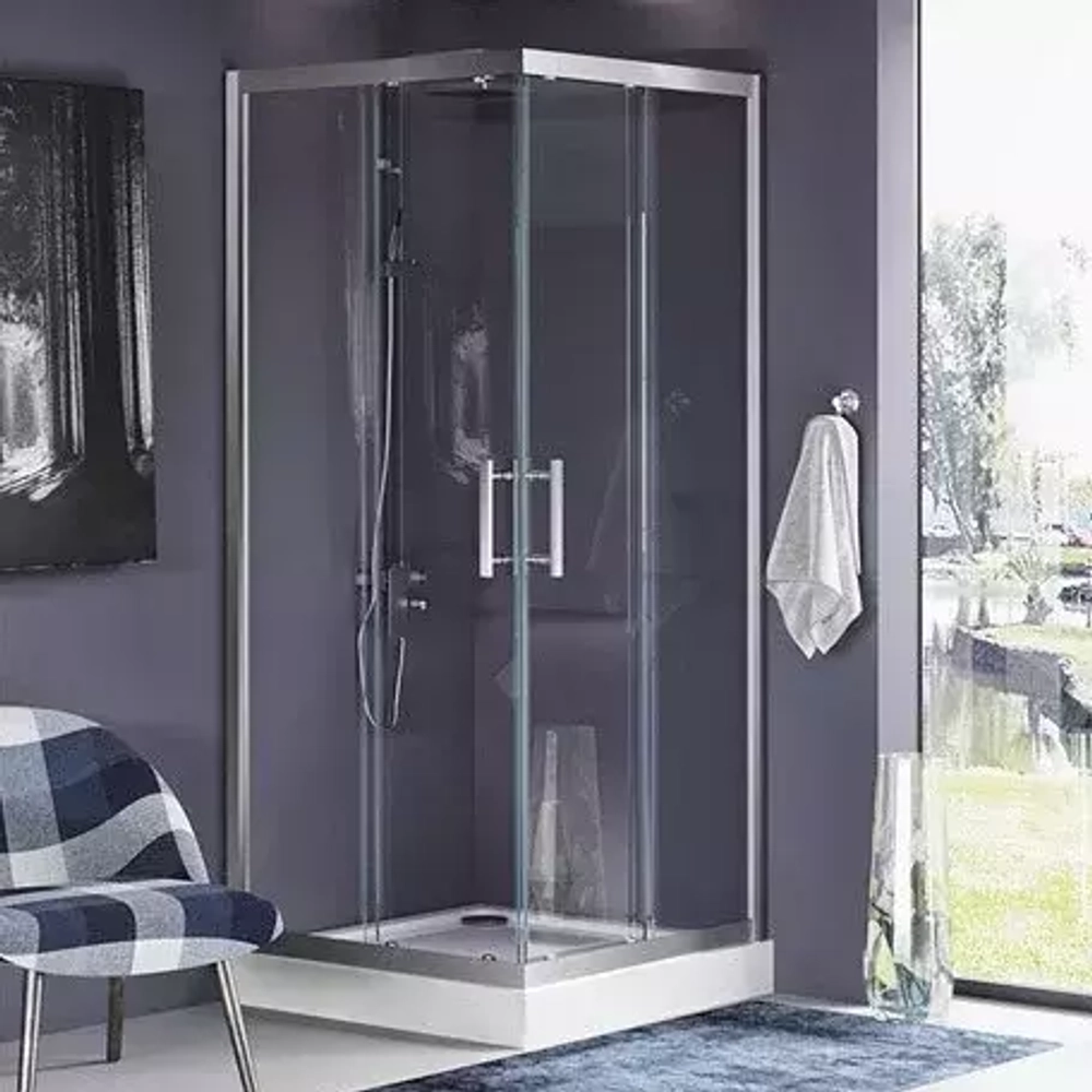 Душевой уголок Aquanet Delta Cube NPE1142 100x100, прозрачное стекло