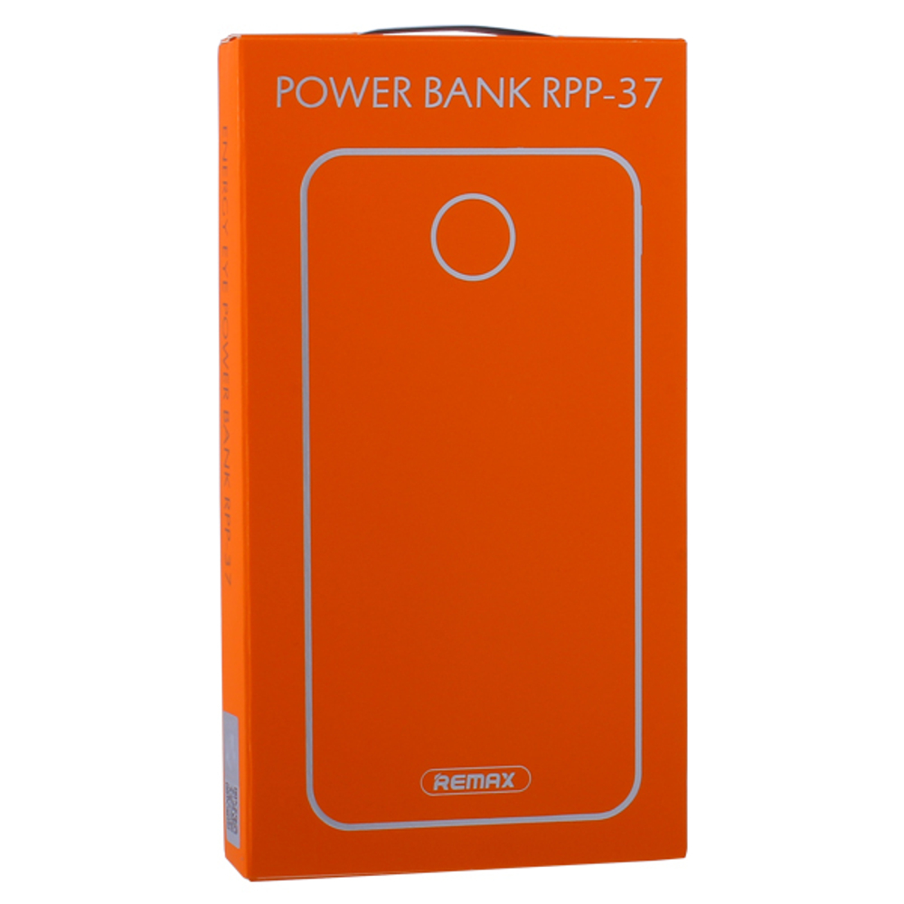 Аккумулятор внешний универсальный Remax RPP 37- 10000 mAh Energy Eye power bank (2USB: 5V-2.4A) Black Черный