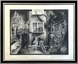 Гречина Ольга Николаевна. Свободная тема. Офорт, акватинта. СССР. 1981 г. 86 х 70 см