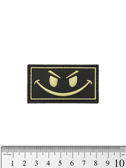 Шеврон Smile PVC. Светящийся чёрный