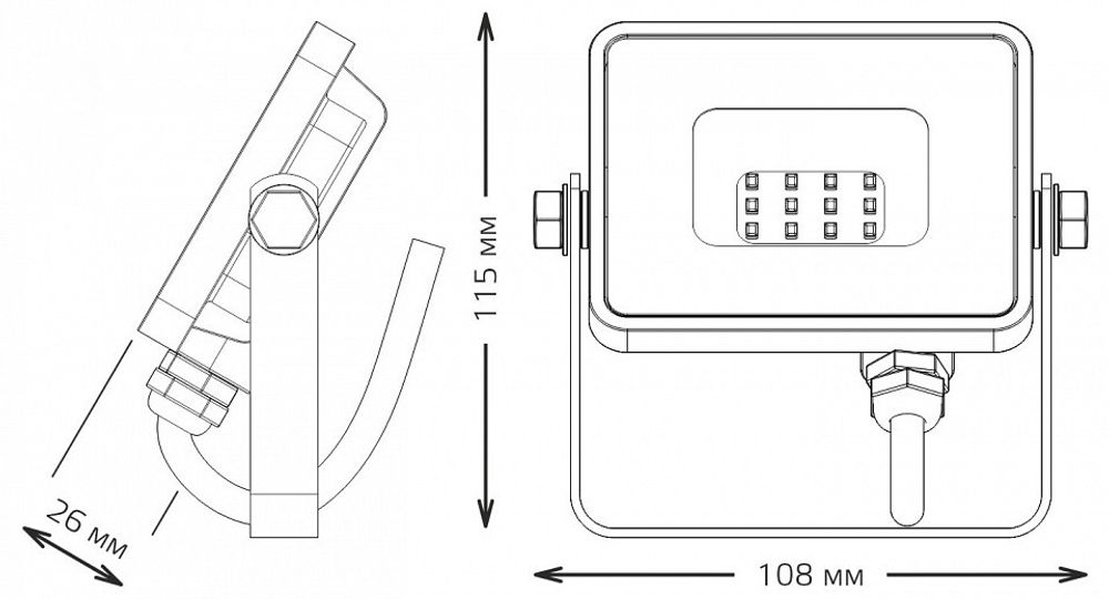 Настенно-потолочный прожектор Gauss Qplus 690511310