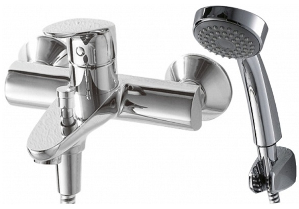 F64898C-B BRAVAT DROP Смеситель для ванны с коротким изливом (к/к 4)