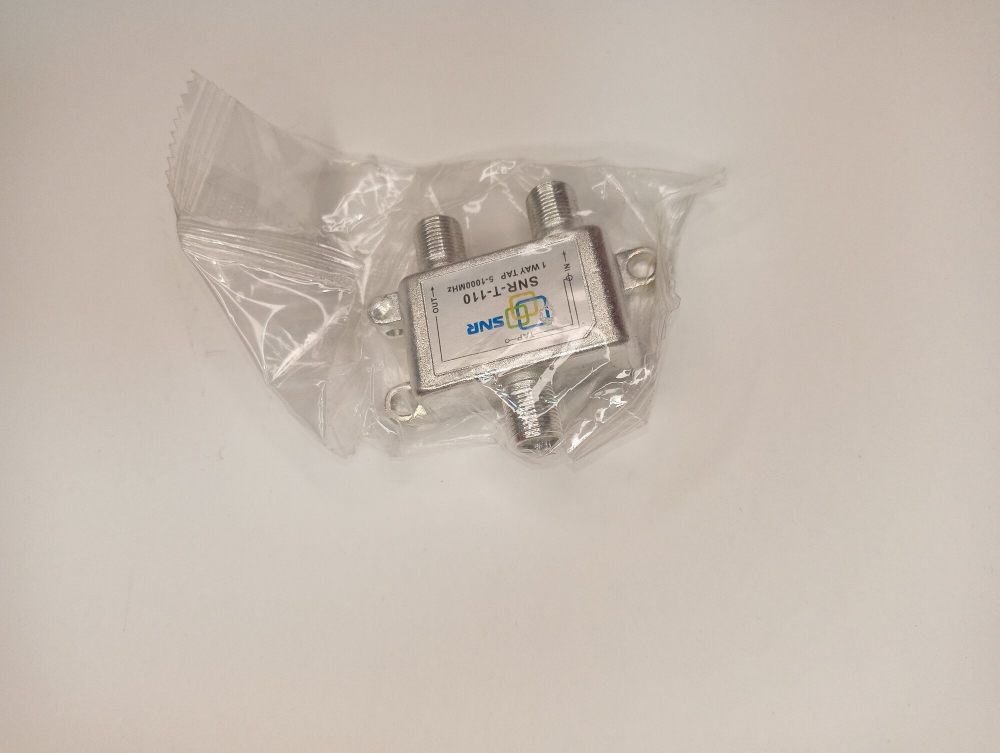Ответвитель абонентский SNR-T-110 на 1 отвод, вносимое затухание IN-TAP 10dB.