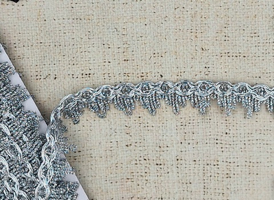 Тесьма люрекс, ш. 2 см, серебро