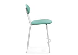 Полубарный стул Коумо катания аквамарин / белый матовый