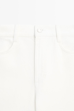 Massimo Dutti Свободные джинсы с широкими штанинами, белый