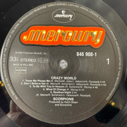 Винтажная виниловая пластинка LP Scorpions Crazy World (Holland 1990)