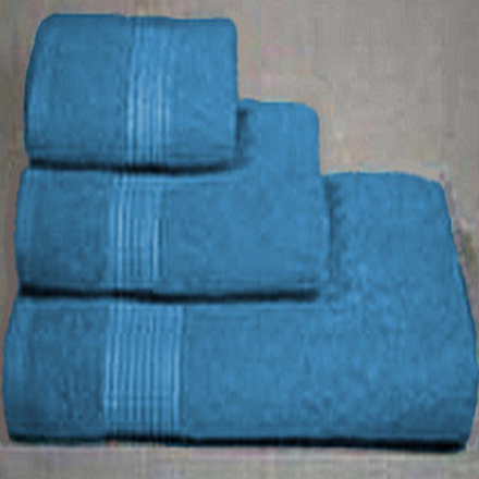 Набор из 3-х полотенец махровых "П37. КОСИЧКА ТЁМНО-ГОЛУБОЙ", 100% хлопок, Россия.