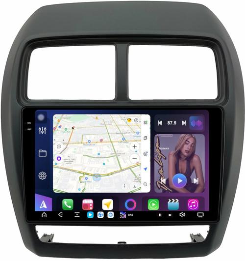 Магнитола для Mitsubishi ASX 2017+ - FarCar S500-TS20 монитор 9.5" 2K QLED на Android 14, Быстрейшая, CarPlay, 4G SIM-слот