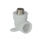Угольник PP-R комбинированный белый Дн 25х1/2" НР с креплением PRO VALFEX 10121025-PRO