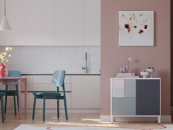 Стул Saga, рогожка, сине-зеленый