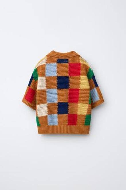 ZARA РУБАШКА В КЛЕТКУ, РАЗНОЦВЕТНЫЙ