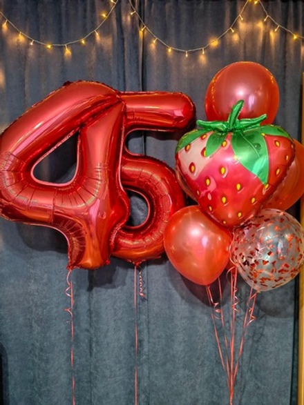 Ягодка 45 лет Набор шаров