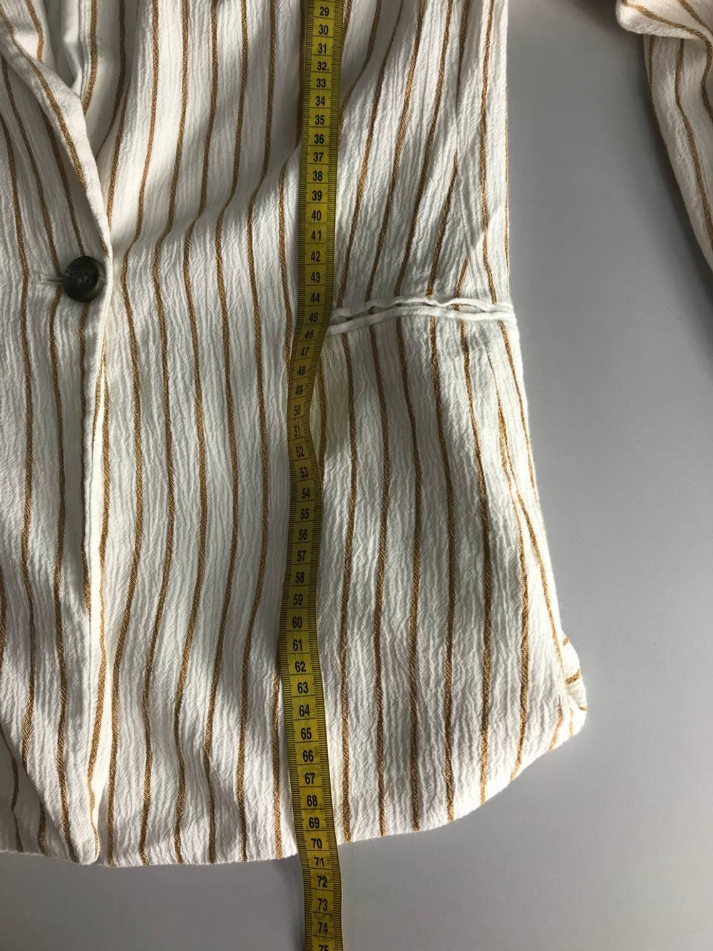 Жакет H&M в полоску, маркировка 40, визуально на 46 размер