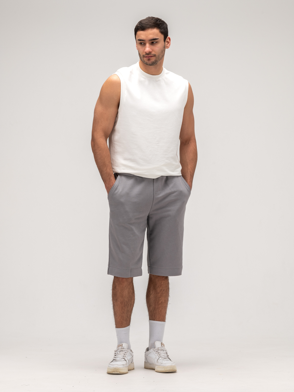 Шорты мужские трикотажные. Грей