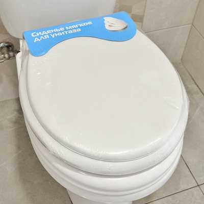 Сиденье для унитаза мягкое, цвет белый