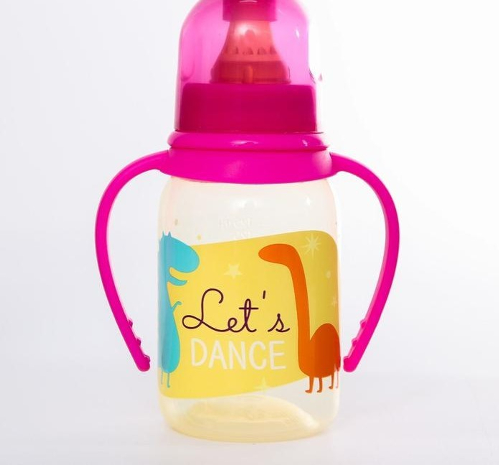 5138870 Бутылочка для кормления с ручками, латексная соска, от 0 мес, 125 мл.