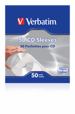 Конверты Verbatim 50 CD Sleeves для оптических дисков, бумажные, 50 шт