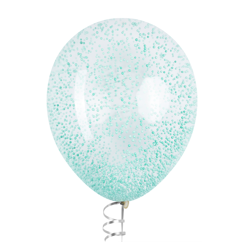 Шар с конфетти пенопласт, Зеленый 32 см (СГ-17)