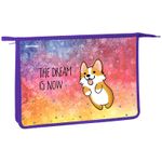 Папка для тетрадей 1 отделение А4 на молнии Berlingo Corgi boy, пластик