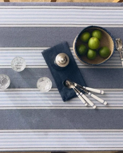 ZARA HOME СКАТЕРТЬ В ПОЛОСКУ, СИНИЙ