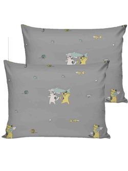 Наволочка комплект 2шт поплин Сказка "Рыболовы" 50x70 см