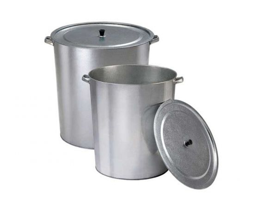 Бак для воды оцинкованный с крышкой (крышка с ручкой) 20 л, без крана Россия 67548