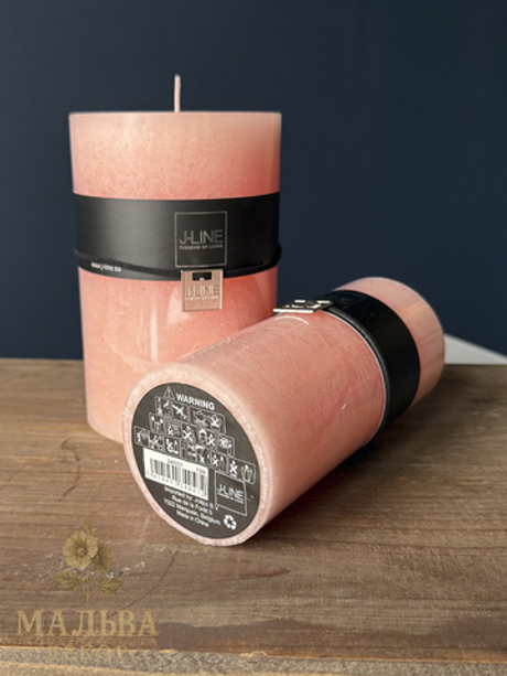 Свеча "Розовая пудра" 7х7х15 см (72 часа горения)